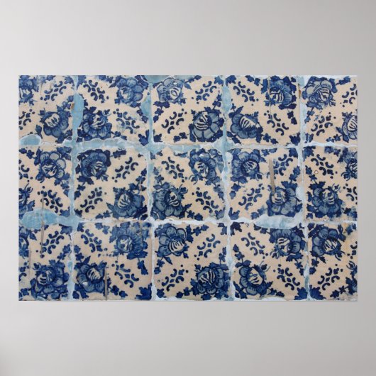 Portugiesische Azulejo-Fliesen Poster (Vorne)
