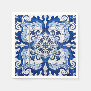 Portugiesische Azulejo Vintage Serviette