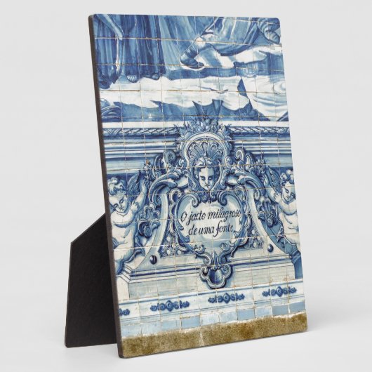 Portugiesische blau-weiße Wandfliesen mit Engeln Fotoplatte (Seite)