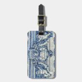 Portugiesische blau-weiße Wandfliesen mit Engeln Gepäckanhänger (Vorderseite vertikal)