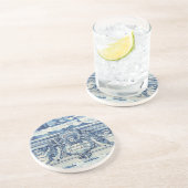 Portugiesische blau-weiße Wandfliesen mit Engeln Getränkeuntersetzer (Seite)