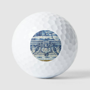 Portugiesische blau-weiße Wandfliesen mit Engeln Golfball