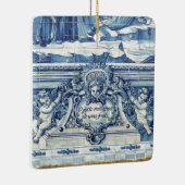 Portugiesische blau-weiße Wandfliesen mit Engeln Keramikornament (Rechts)