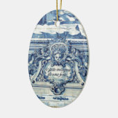 Portugiesische blau-weiße Wandfliesen mit Engeln Keramikornament (Links)