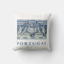 Portugiesische blau-weiße Wandfliesen mit Engeln