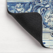 Portugiesische blau-weiße Wandfliesen mit Engeln Mousepad (Ecke)