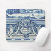 Portugiesische blau-weiße Wandfliesen mit Engeln Mousepad (Mit Mouse)