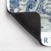 Portugiesische blau-weiße Wandfliesen mit Engeln Mousepad (Ecke)