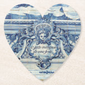 Portugiesische blau-weiße Wandfliesen mit Engeln Untersetzer (Vorderseite)