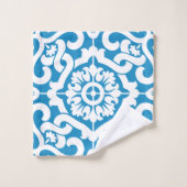 Portugiesische blaue Fliesen 1 Badhandtuch Set (Waschlappen)