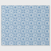 Portugiesische blaue Fliesen 2 Geschenkpapier (Flach)
