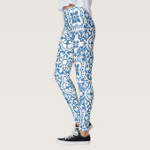 Portugiesische blaue Fliesen 2 Leggings (Links)