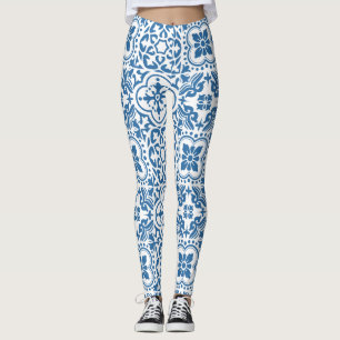 Portugiesische blaue Fliesen 2 Leggings