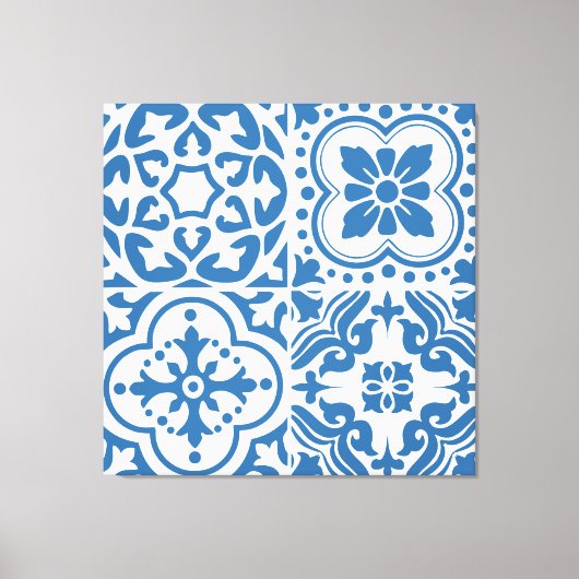 Portugiesische blaue Fliesen 2 Leinwanddruck (Vorderseite)