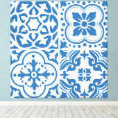 Portugiesische blaue Fliesen 2 Leinwanddruck (Insitu (Holzboden))