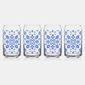 Portugiesische Blaue Fliesen-Monogramm  Dosenglas (Links)