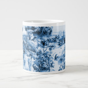 Portugiesische blaue Kacheln romantisches Szenenmu Jumbo-Tasse