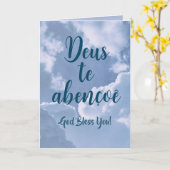 Portugiesische Christliche Dankeschön-Karte Karte (Gelbe Blume)