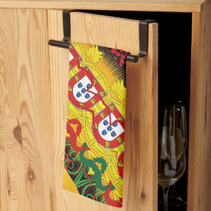 Portugiesische Designs All-Over-Print-Schürze Geschirrtuch