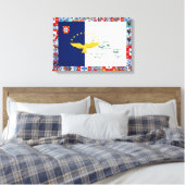Portugiesische Designs Stretched Canvas Print Leinwanddruck (Insitu (Schlafzimmer))