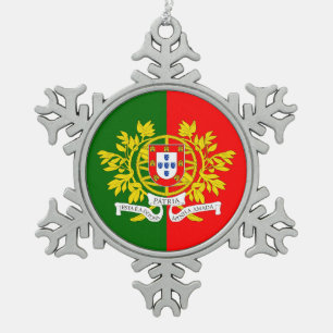 Portugiesische Entwürfe Schneeflocken Zinn-Ornament