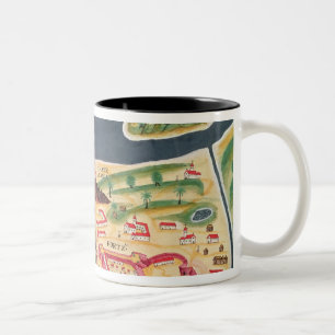 Portugiesische Erforschungskarte von Mombassa Zweifarbige Tasse