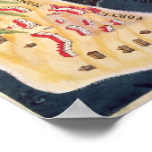 Portugiesische Erkundungskarte von Mombassa Poster (Ecke)