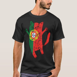 Portugiesische Fahne Happy Cat Portugal T-Shirt