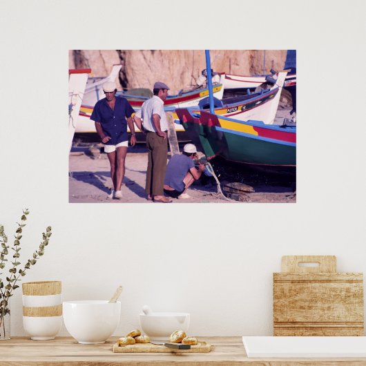 Portugiesische Fischer Poster (Küche)