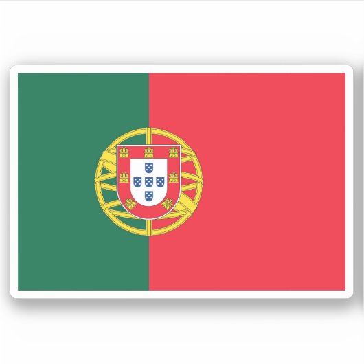 Portugiesische Flagge Aufkleber (Vorderseite)