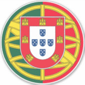 Portugiesische Flagge Aufkleber (Vorderseite)