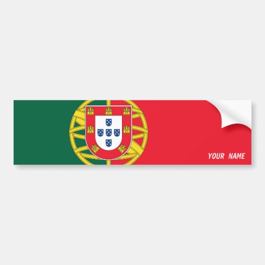 Portugiesische Flagge Autoaufkleber (Vorne)