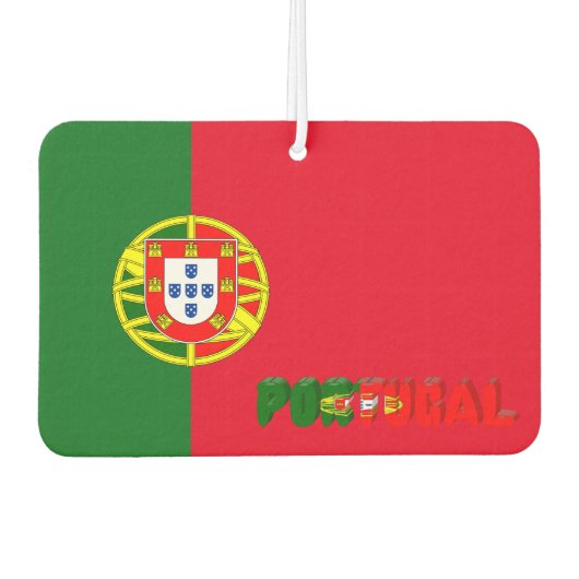 Portugiesische Flagge Autolufterfrischer (Vorderseite)