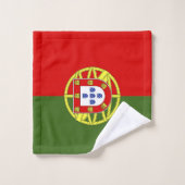 Portugiesische Flagge Badhandtuch Set (Waschlappen)