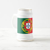 Portugiesische Flagge Bierglas (Vorderseite Links)