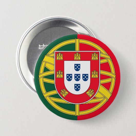 Portugiesische Flagge Button (Vorne & Hinten)