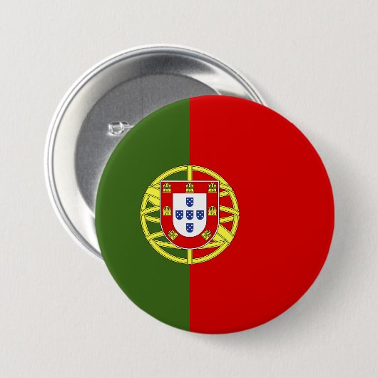 Portugiesische Flagge Button (Vorne & Hinten)