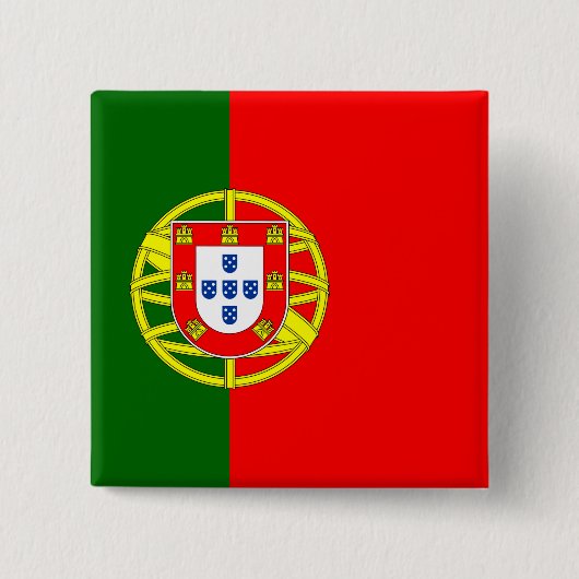 portugiesische Flagge Button (Vorderseite)