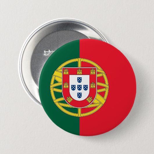 Portugiesische Flagge Button (Vorne & Hinten)