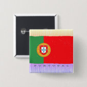 portugiesische Flagge Button (Vorne & Hinten)