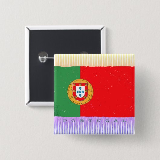 portugiesische Flagge Button (Vorne & Hinten)