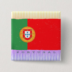 portugiesische Flagge Button