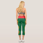portugiesische Flagge Capri Leggings (Rückseite)