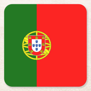 Portugiesische Flagge der Rechteckiger Pappuntersetzer