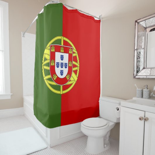 Portugiesische Flagge Duschvorhang (Beispiel)