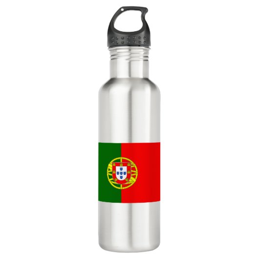portugiesische Flagge Edelstahlflasche (Vorderseite)