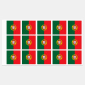 portugiesische Flagge Etiketten (Blatt)
