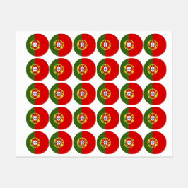 Portugiesische Flagge Etiketten