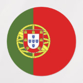 Portugiesische Flagge Etiketten (Design 2)