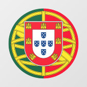 Portugiesische Flagge Fensteraufkleber (Blatt)